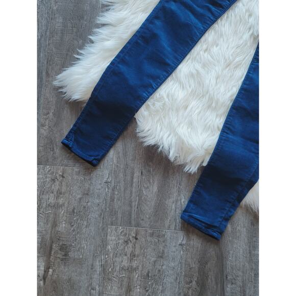 NEW J.BRAND MID-RISE SUPER SKINNY BLUE VELVET PANTS - SIZE 23 - Picture 8 of 11